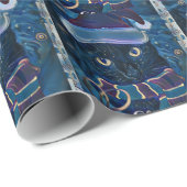 Midnight Santa cat-verpakkingspapier Cadeaupapier (Rol Hoek)