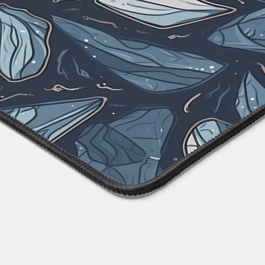 Midnight Sapphire Leaf Mosaic Bureaumat (Hoek)