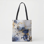 Midnight Sapphire Marble with Gold Threads Tote Bag (Voorkant)