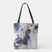 Midnight Sapphire Marble with Gold Threads Tote Bag (Achterkant)