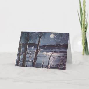 Midnight Seascape Fine Art Wenskaart Kaart