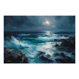 Midnight Serenade: Lunar Tide Perfect Poster