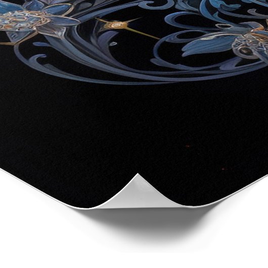 Midnight Serenity: een hemelse bloei Poster (Hoek)