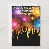 Midnight Shenanigans New Year’s Eve Party Kaart (Voorkant)