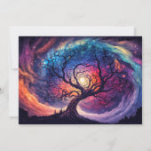 Midnight Skies Verjaardagsfeestuitnodigingen Kaart (Achterkant)