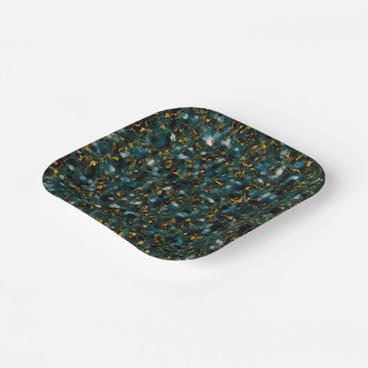 Midnight Sky Abstraction Papieren Bordje (Gebogen)