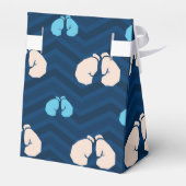 Midnight, Sky Blue, Tan, Bokshandschoenen Chevron Bedankdoosjes (Achterkant)