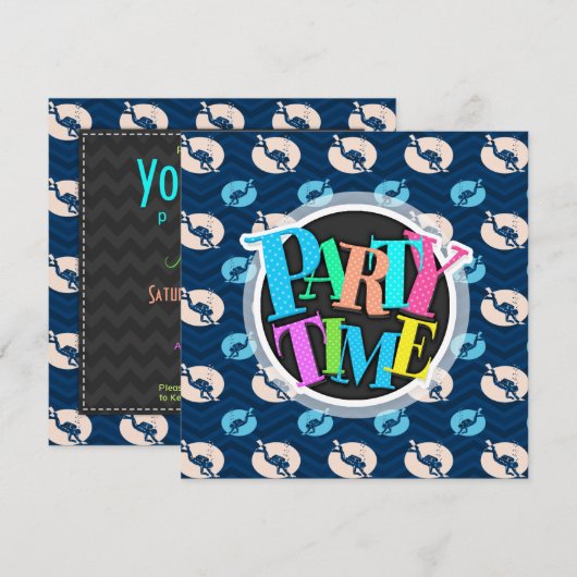 Midnight, Sky Blue, Tan, Scuba Diver; Duiken Kaart (Voorkant / Achterkant)