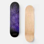 *~* Midnight Sky Boho Kosmische Veer Paarse Persoonlijk Skateboard (Voorkant)
