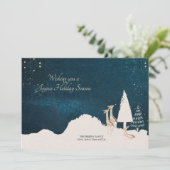 Midnight Sky Holiday Greep Card Feestdagenkaart (Staand voorkant)