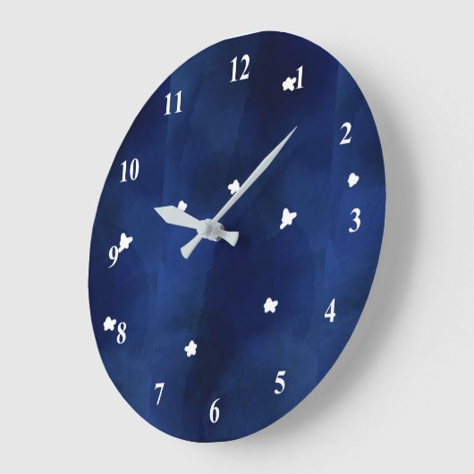 Midnight sky met sterren grote klok (Hoek)