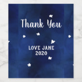 Midnight sky met sterren wijn etiket (Enkel label)