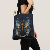 Midnight Sky Moth – Gothic Celestial Elegance Tote Bag (Dichtbij)