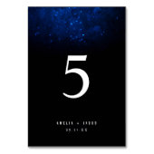 Midnight Sky & Shining Stars Galaxy Bruiloft Kaart (Voorkant)