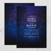 Midnight Sky & Shining Stars Galaxy Vrijgezellenfe Kaart (Voorkant / Achterkant)