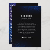 Midnight Sky Stars Galaxy Huwelijksreis Kaart (Voorkant / Achterkant)