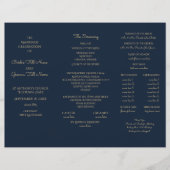 Midnight Sky Tri Fold Wedding Programme (Voorkant)