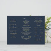 Midnight Sky Tri Fold Wedding Programme (Staand voorkant)
