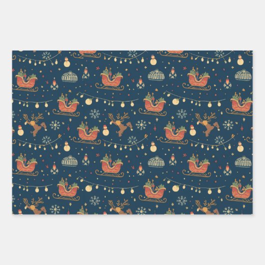 Midnight Sleigh Ride  Inpakpapier Vel (Voorkant 2)