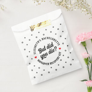 Midnight Snack Elegant Wedding Favor Bag Bedankzakje