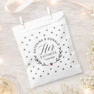 Midnight Snack Elegant Wedding Favor Bag Bedankzakje