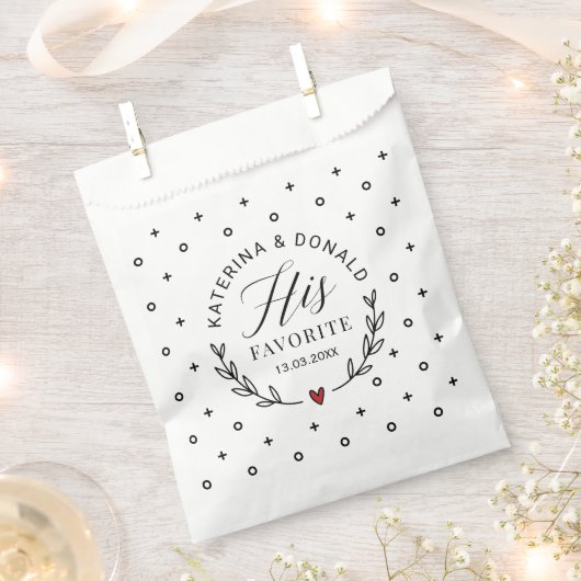 Midnight Snack Elegant Wedding Favor Bag Bedankzakje (Geknipt)