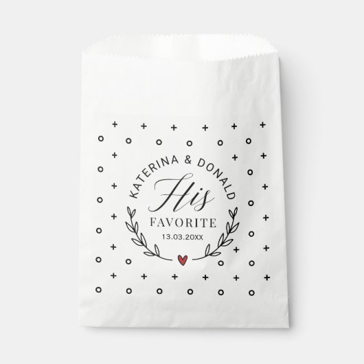 Midnight Snack Elegant Wedding Favor Bag Bedankzakje (Voorkant)