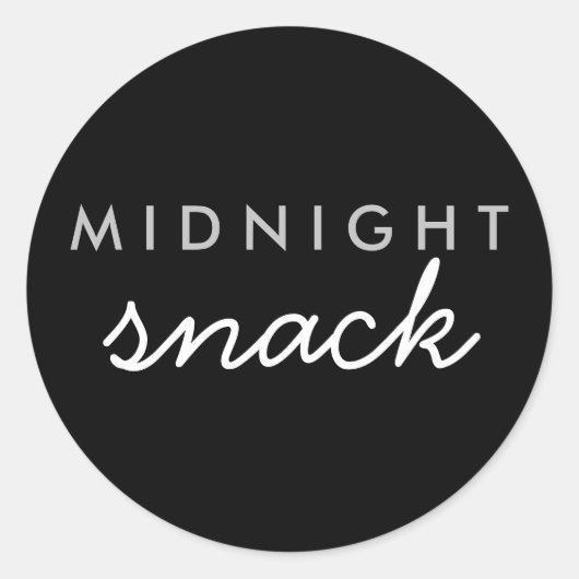Midnight Snack Sticker Black Silver (Voorkant)