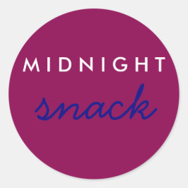 Midnight Snack Sticker Magenta Maroon Navy Blue