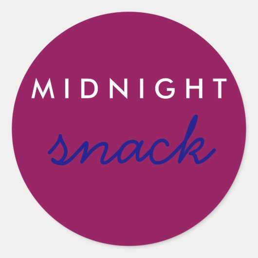 Midnight Snack Sticker Magenta Maroon Navy Blue (Voorkant)