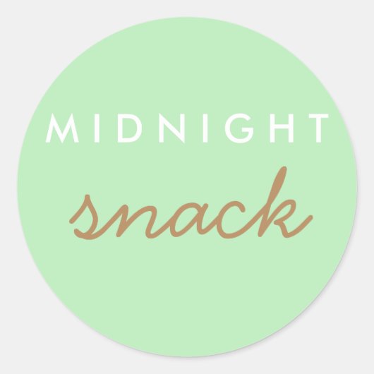 Midnight Snack Sticker Mint Green Brown (Voorkant)