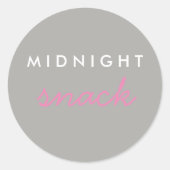 Midnight Snack Sticker Pink Grey (Voorkant)