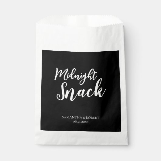 Midnight Snack Wedding Favor Bag Bedankzakje (Voorkant)