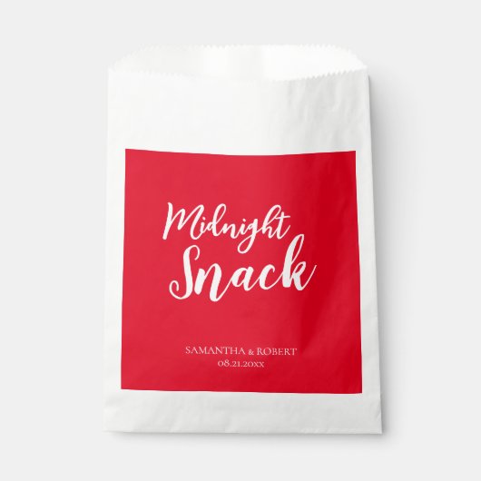 Midnight Snack Wedding Favor Bag Bedankzakje (Voorkant)