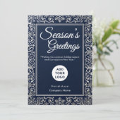 Midnight Sneeuwvlok Bedrijfskaart Feestdagenkaart (Staand voorkant)