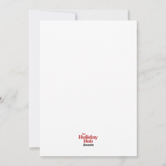 Midnight Snowfall Holiday Kaart (Achterkant)