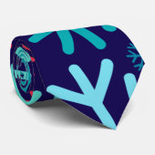 Midnight Snowfall Vakantie stropdas (Opgerold)