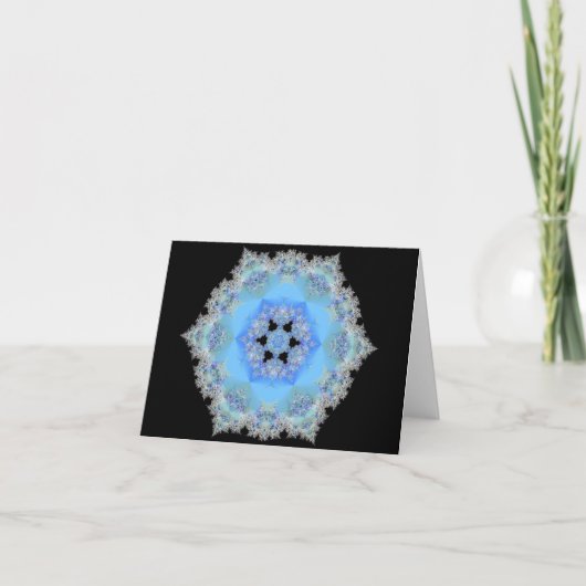 Midnight Snowflake-Kaart Feestdagen Kaart (Voorkant)