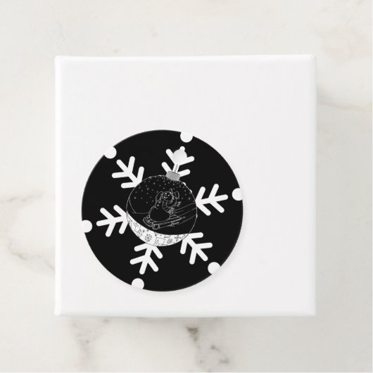 Midnight Snowman Bedankjes Labels (In situ)