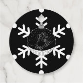 Midnight Snowman Bedankjes Labels (Voorkant)