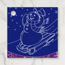 Midnight Snowman Bedankjes Labels