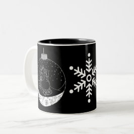 Midnight Snowman Tweekleurige Koffiemok
