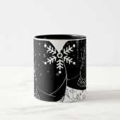 Midnight Snowman Tweekleurige Koffiemok (Center)