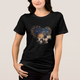 Midnight Spark: Vuurwerk 2026 T-shirt met lange mo