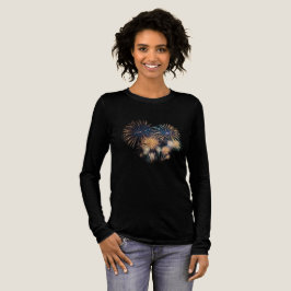 Midnight Spark: Vuurwerk 2026 T-shirt met lange mo