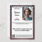 Midnight Sparkle Pageant Autograph Kaart | QR-code (Achterkant)