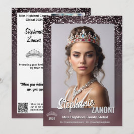 Midnight Sparkle-verkiezing handtekeningkaart | QR Kaart
