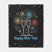 Midnight Sparkle viering Fleece Deken (Voorkant)