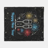 Midnight Sparkle viering Fleece Deken (Voorkant (Horizontaal))