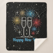 Midnight Sparkle viering Sherpa Deken (Voorkant)